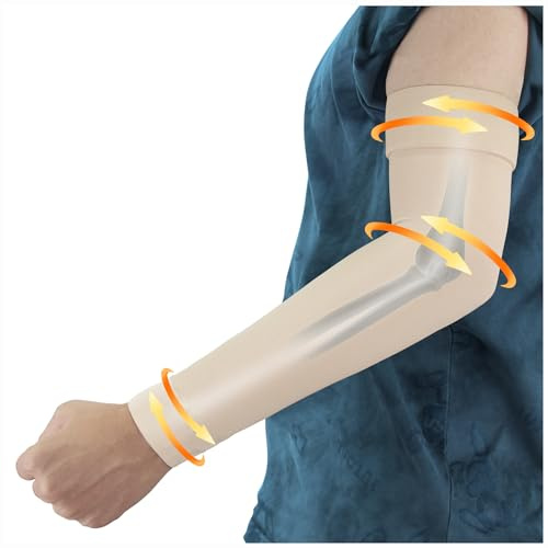 Hiball Manga de compresión médica para linfedema para hombres y mujeres, 20-30 mmHg, compresión graduada, soporte completo para el brazo