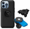 QUAD LOCK 1 Kugel-Adapter Handyhalterung für Motorrad mit Vibrationsdämpfer und MAG-Hülle für iPhone 13 Pro