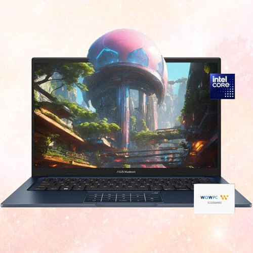 ASUS VivoBook Ordinateur portable | Écran 14 FHD (1920 x 1080) | Processeur 6 cœurs 12e génération | 24 Go de RAM | Stockage 1 To | Bluetooth | HDMI | Fin et léger | Windows 11 Pro | Avec ensemble