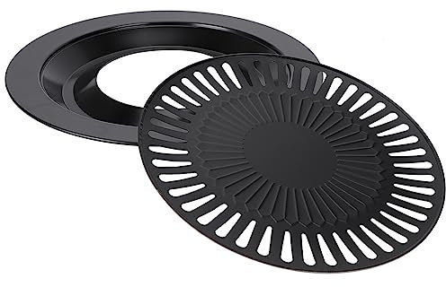 Holigie Korean BBQ Grill Koreanischer Barbecue-Grill Antihaftbeschichtete koreanische Grillpfanne zum Braten verschiedener Fleisch- und Gemüsesorten