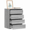 LLEZKBR Schränke & Aufbewahrung-Kommode Eckkommode Grau Sonoma 60x41x76cm Holzwerkstoff