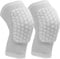 QmjdDymx Basketball Knee Pads, 1 Pair Breathable Knee Pads For Women Men, Sweat-Absorbent Kneepads With Honeycomb Padding, Non-Slip Elastic Knee Pads Unisex For Sports, (White, L)