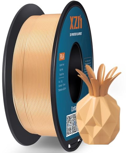 XZN PLA Filament 1.75mm,PLA 3D Drucker Filament,Robust und Langlebig,Maßgenauigkeit +/-0,03mm,1KG Filament Spule,PLA Sandgold
