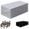 Strapazierfähige 420D-Oxford-Gewebe-Gartenmöbel-Abdeckungen für Terrasse, wasserdicht, winddicht, UV-Schutz, Stuhl, Tisch, Sofa, Outdoor, Terrasse, Würfel-Set, Abdeckung, 340 x 220 x 85 cm
