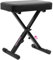 Liquid Stands Panca pieghevole regolabile per pianoforte, sgabello musicale in stile X, per pianoforte, tastiera e pianoforte, con cuscino nero imbottito, per musicisti, pianoforte, scrivania