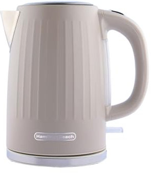 Hamilton Beach Electric Kettle, Harmony, 1.7L, Rapid Boil, Boil Dry Protection, 360° Swivel Base, Removable Limescale Filter, Illuminated Indicator Light, Cappuccino - HBK012C