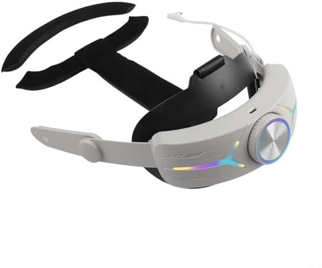 FUANA Batterie-Kopfgurt mit 12000 mAh Powerbank für Meta für Quest 3 VR-Headset, verstellbares Komfort-Design mit Typ-C-Aufladung (schwarz)