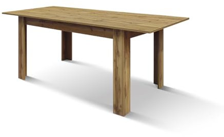 PAZZO DESIGN Ausziehbarer Tisch Mariano, Platte aus Melamin, rustikale Eiche, Küchentisch, 120 x 80 x 75 cm, hergestellt in Italien, ID_2198