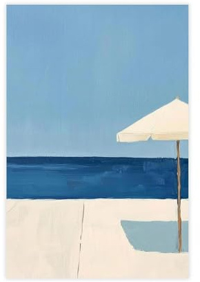 QOGDAF David Hockney Ästhetisches Strand-Poster auf Leinwand, Schlafzimmer, Dekoration, Landschaft, Büro, Raumdekoration, Geschenk, 30 x 45 cm