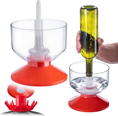 KADAX Flaschenspüler für Glasflaschen, Flaschenreiniger aus Kunststoff zum schnellen Spülen von Weinflaschen, Bierflaschen & Saftflaschen, Flaschenreinigung