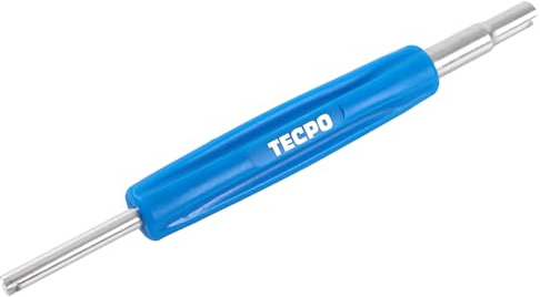 TECPO Ventildreher 2-seitig Ventileinsätze Reifenventilentferner Reifenventil Fahrradventil Ventileindreher Ventilausdreher Reparatur Werkzeug