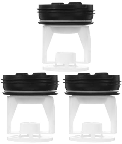 SHINEOFI Lot de 3 Bouchons de Pompe de Vidange 3 Trous 5,7 Cm en Plastique pour Machine à Laver à Chargement Frontal, Filtre de Vidange Lave-linge, Joint D’étanchéité pour Trou