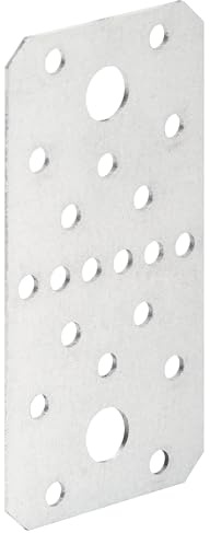 Alberts 825386 Duo-Verbinder | sendzimirverzinkt | 100 x 50 x 1,5 mm | Winkelverbinder | 25er Set