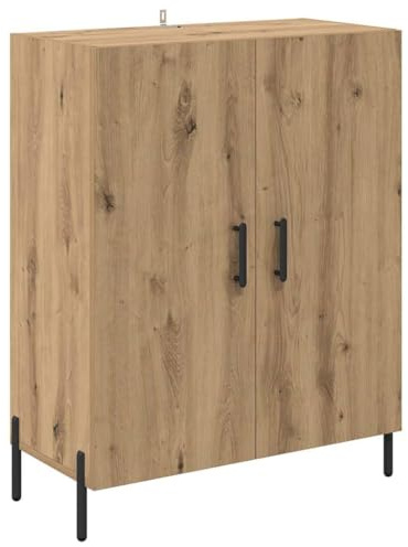 Favemtsl Sideboard Küche 69,5 x 34 x 90 cm Holzwerkstoff Artisan-Eiche Modernes Design mit 2 Türen Reichlich Stauraum Robuste Kommode für Flur Wohnzimmer Schlafzimmer