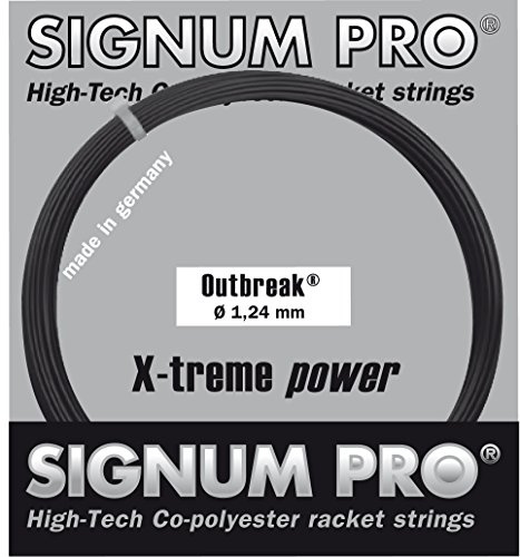 Signum Pro Outbreak Garniture Tennisschlägersaiten Tennis, Schwarz