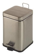 Mediclinics Poubelle à pédale carrée 14,5 inox (pp1214cs)