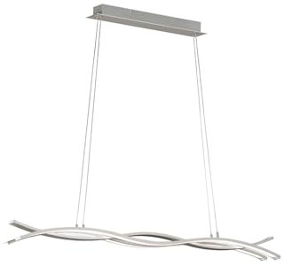 WOFI Pendelleuchte, 3-flammig Segura 3 x LED / 12 W, 10, 5 x 150 x 118, 5 x Abhängung 150 cm, 3000 k, Nickel-matt
