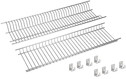 Sauvic Juego de escurreplatos y escurrevasos Acero Inoxidable para armarios de 85 cm.