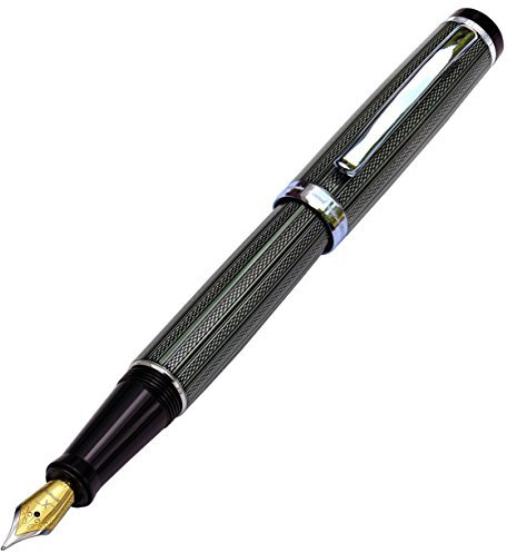 Xezo Füllfederhalter mit Diamantschliff, extra fein, (INCOGNITO ZINC F-2), silber