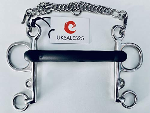 UKSALES25 Rubber Mouth Pelham Bit (5.5)