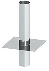 Schornsteinverlängerung/Kaminerhöhung EW einwandig, Wandstärke 0,6mm; Erhöhung um 500mm wirksame Höhe;Ø 250mm Innendurchmesser, Edelstahl