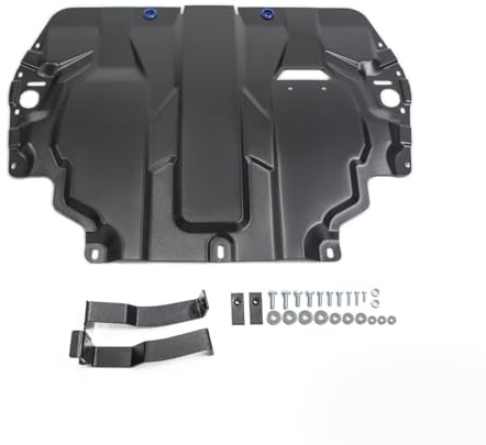 J&J AUTOMOTIVE Unterfahrschutz passend für Volkswagen Golf 5 2004-2008, Stahl 2mm Motor und Getriebeschutz Unterbodenschutz Passform Schwarz