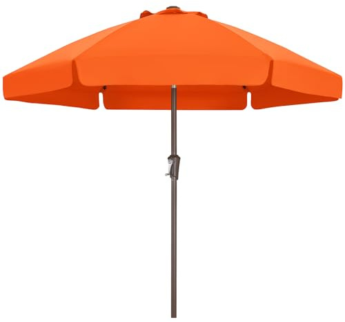 ABCCANOPY Sonnenschirm im Freien Wasserabweisende Bespannung -Gartenschirm Marktschirm, 270cm,Orange