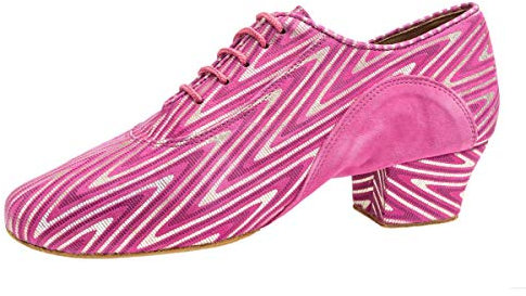 Rummos Damen Trainerschuhe R377 - Material: Leder/Nubuck - Farbe: Neon Pink - Weite: Medium (Normal) - Absatz: 4,5 cm Cuban - Größe: EUR 40,5