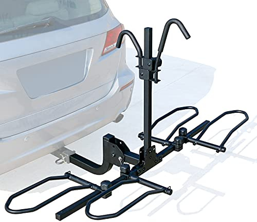 Leader Accessories Fahrradträger für 2 Fahrräder, Plattform-Stil, zusammenklappbarer Fahrradträger für Autos, LKWs, SUV und Minivans mit 5,1 cm Anhängerkupplungsempfänger