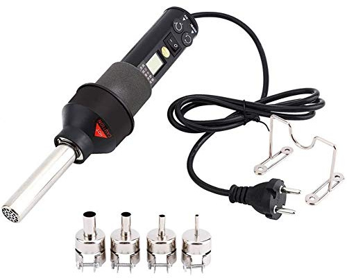 Justerbar temperaturvärmepistol, temperaturkontrollerad varmluftsfläkt, 2200 W professionell varmluftspistol, svetsmaskin med LED-indikator