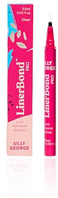 Silly George Lash Strong Hold Adhesive Eyeliner LinerBond Pro - Lash Bond & Seal for False Eyelashes | No Magnets or Glue | Vegan Friendly, Cruelty Free, Mess Free & Long Wear 0.8 ml
