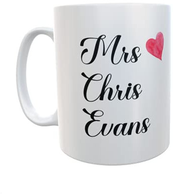 Decalarama Mrs Chris Evans Mug Gift Nice Cute Funny Novelty Marvel Captain America Movie Fan Cup Present