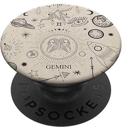 Astrological Planet Celestial Zodiac Sign Aesthetic Gemini PopSockets Klebender PopGrip