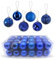 Zueyen 36er-Pack Weihnachtskugeln Dekoration, Christbaumkugeln zum Aufhängen, bruchsichere Kugeln, glänzend und glitzernd mit Aufhängeöse für Weihnachtsbaum, Hochzeit, Party, Urlaub (Blau)