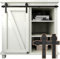ETIASQSA 106.5cm/3.5FT Super Mini Sliding Barn Door Cabinet Hardware Kit for Single Door TV Stands Small Cabinets, J-Shaped Hanger