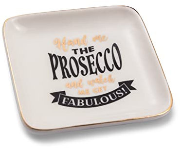 Heart & Home Hand The Fizz & Watch Me Fabulous Ceramic Trinket Tray Sentimental Gift Idea 280000018