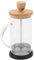 Tetera para té, Prensa Francesa Resistente Al Calor Estable de Alto Borosilicato para el Hogar para Trabajadores de Oficina (350ml Cubierta de bambú)