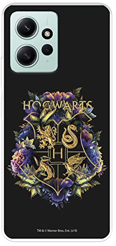 Schutzhülle für Xiaomi Redmi Note 12 4G, offizielles Harry Potter Hogwarts Floral zum Schutz Ihres Handys. Schutzhülle aus transparentem Silikon, flexibel, mit offizieller Harry Potter-Lizenz