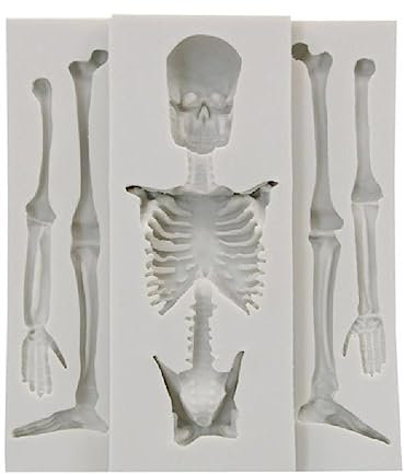 SHENGANG Halloween Squelette Os Silicone Moule Cuisine DIY Gâteau Cuisson Décoration Chocolat Fondant Moule Handmades Plâtres Outil Halloween Fondant Moule