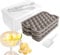 Mini Round Ice Cube Moulds with Lid and Storage, Plastic Ice Ball Maker, Ice Trays for Freezer, 32PCS Small Ice Cubes for Cocktail Whiskey Tea or Food Freezer (3Ice Trays & Ice Bin & Ice Scoop)