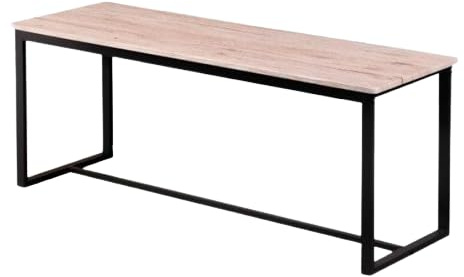Urban Living La CASA Blanca Holz- und Metallbank – Weiß/Braun – L 120 x H 46 x T 35 cm