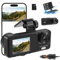 Niukuyu Dash Cam Front and Rear Interior with 3 Lens, Dashcam WiFi/APP Controlr with 64G SD Card, 1080P Car DVR Camera with loop recording, Night Vision, 170° Wide Angle, 24H Parking Mode,WDR,G-Sensor