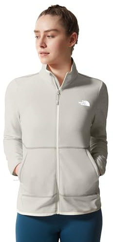The North Face Veste Polaire Canyonlands Full-Zip pour Femme - Veste Teddy pour la randonnée et Les activités de Plein air - White Dune Heather, XL