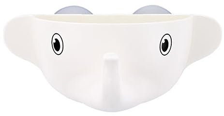 FONDOTIN Zahnbürstenständer Mit Saugnapf Tierdesign Aufbewahrungsregal Für Zahnpasta Und Bürsten Badezimmerzubehör Weiß Platzsparend