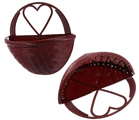 BESPORTBLE 2 Pièces Panier de Fleurs à Suspendre au Mur jardinières suspendues pour clôture décoration de Maison Jardiniere Plastique Pot de Fleur Plastique Porte Manteau Cintre décors muraux