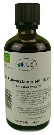 Sala Schwarzkümmelöl kaltgepresst BIO (100 ml Glasflasche)