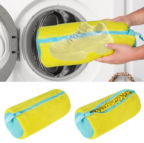 ODIWEN Lot de2 Sacs de Lavage en Machine pour Chaussures à Laver, Sac à Linge Chaussures, Filet à Linge Sacs