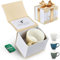 Neighbour's Friend Patentierte Teetasse beige Geschenk Box I Keramik Tasse groß 325ml I Teebecher Steingut I Keramiktasse für Tee I Spülmaschinengeeignet Teetassen I Modernes Design für Teetrinker