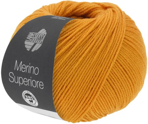 LANA GROSSA Merino Superiore | Pure, extrafeine Merinowolle waschmaschinenfest und filzfrei | Handstrickgarn aus 100% Schurwolle (Merino extrafein) | 50g Wolle zum Stricken & Häkeln | 180m Garn FB40
