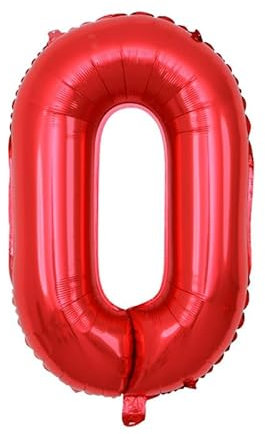 40cm Buchstabe Folienballon Ballon Luftballons Hochzeit Glücklich Geburtstag Party Dekoration -rot-O